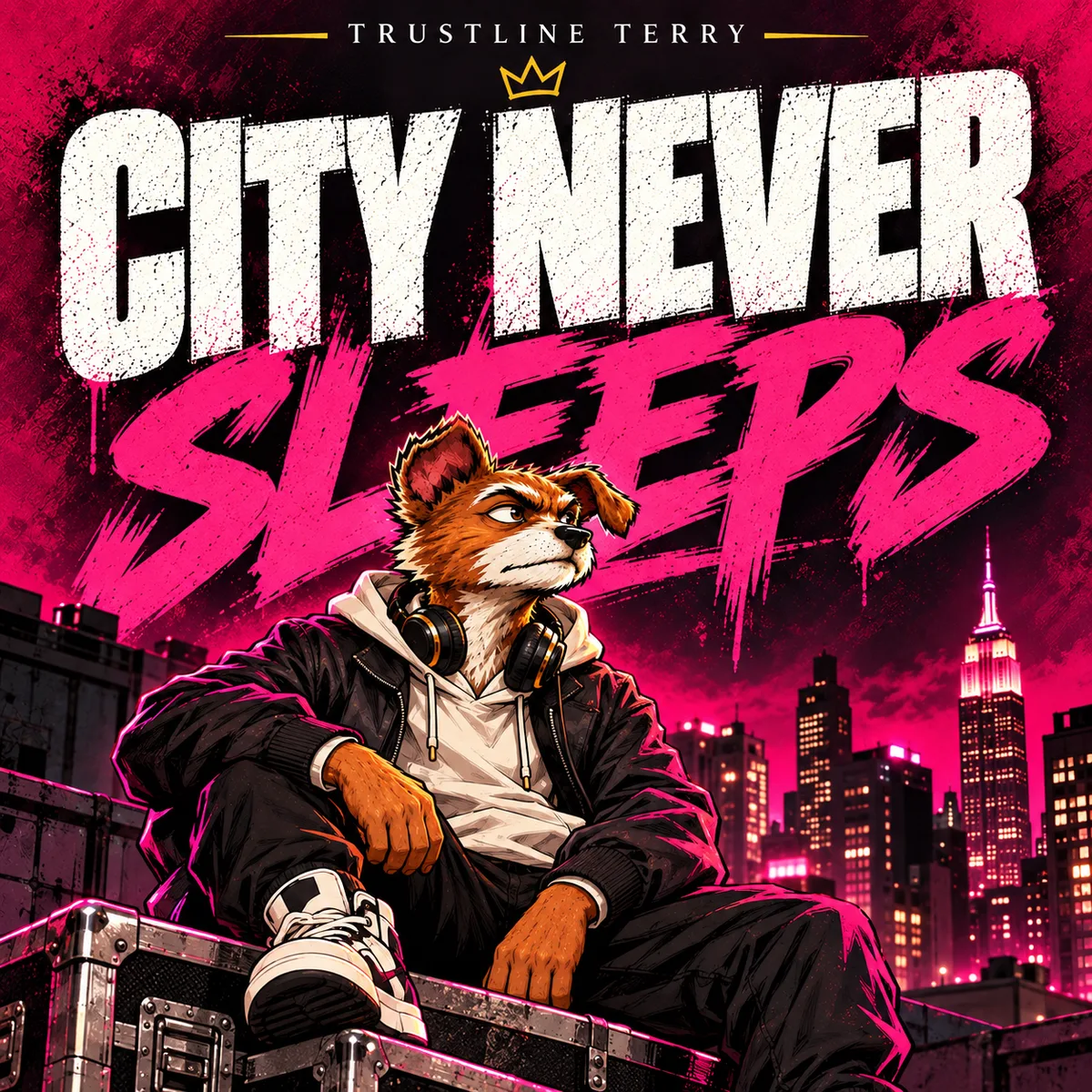 City Never Sleeps single cover by Trustline Terry