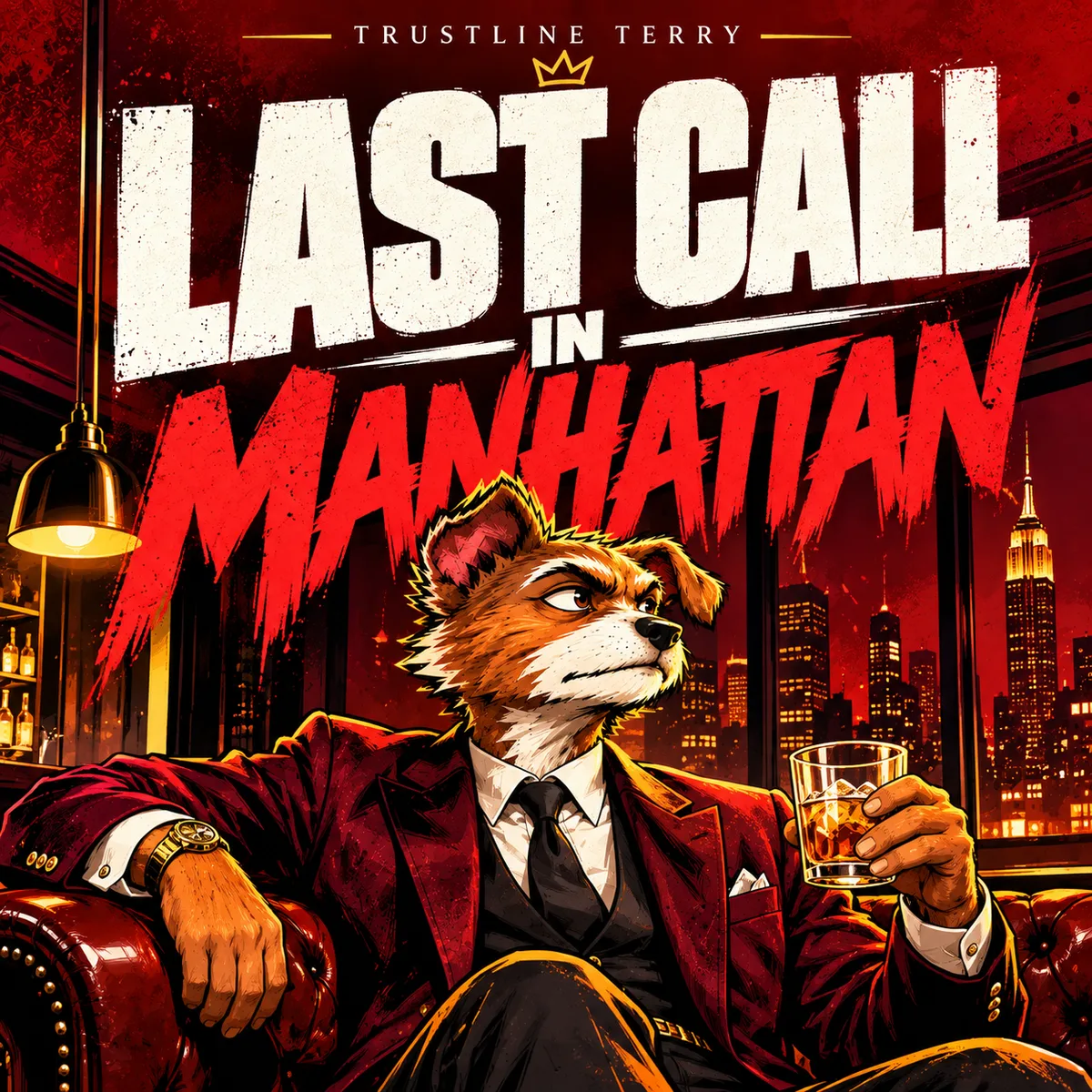Last Call in Manhattan single cover by Trustline Terry